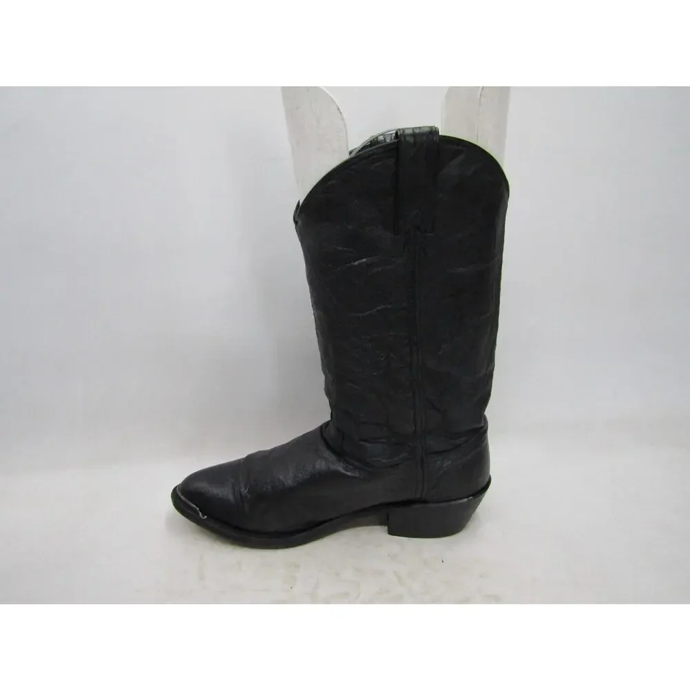 Unbranded Mens Size 8 D Black Leather Western Cowboy Boots